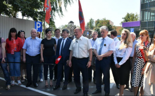 Г.А. Зюганов принял участие в открытии спортивного комплекса на территории совхоза имени Ленина